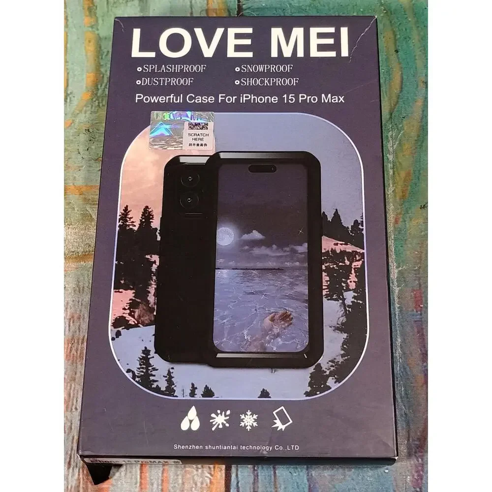 LOVE‎ MEI Powerful Protective Case for iPhone 15 Pro Max - YELLOW